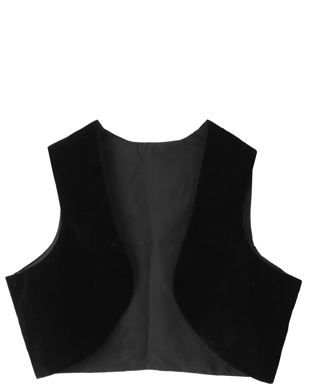 Schlichte schwarze Samtweste, gefüttert – Êlek – Weste 11
