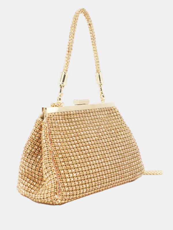 Handtasche - Pochette Soiree et Mariage Strass Champagne – Bild 2