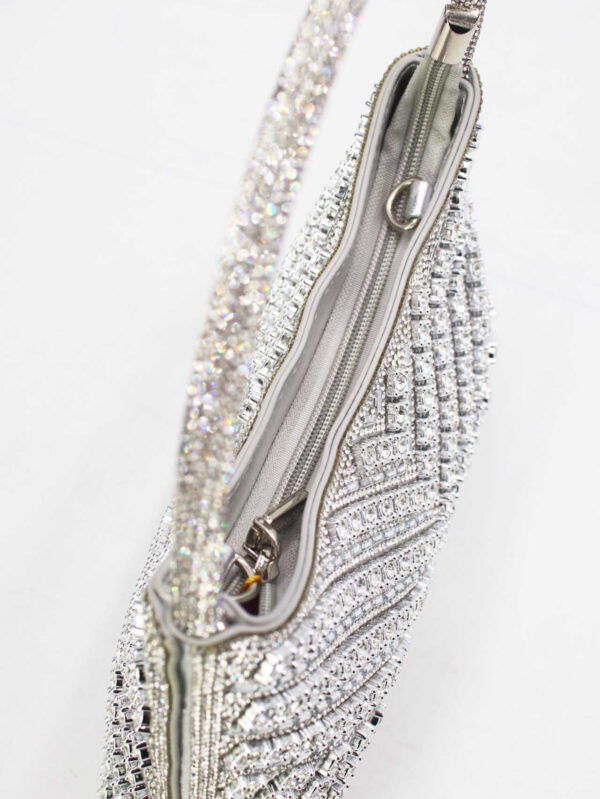 Handtasche - Sac de soirée avec strass argentés – Bild 3