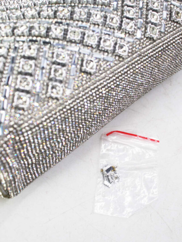 Handtasche - Sac de soirée avec strass argentés – Bild 4