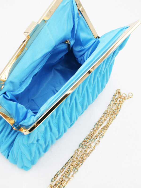 Handtasche - pochette biface matelasse bleu – Bild 3