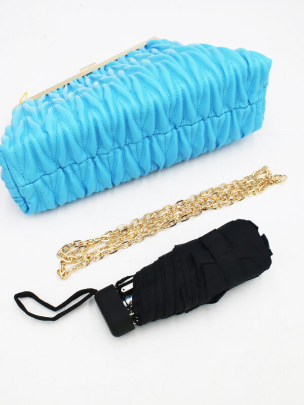 Handtasche - pochette biface matelasse bleu – Bild 4